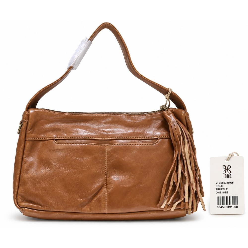HOBO Kole Women's Truffle Brown Leather Shoulder Bag Purse, NEW